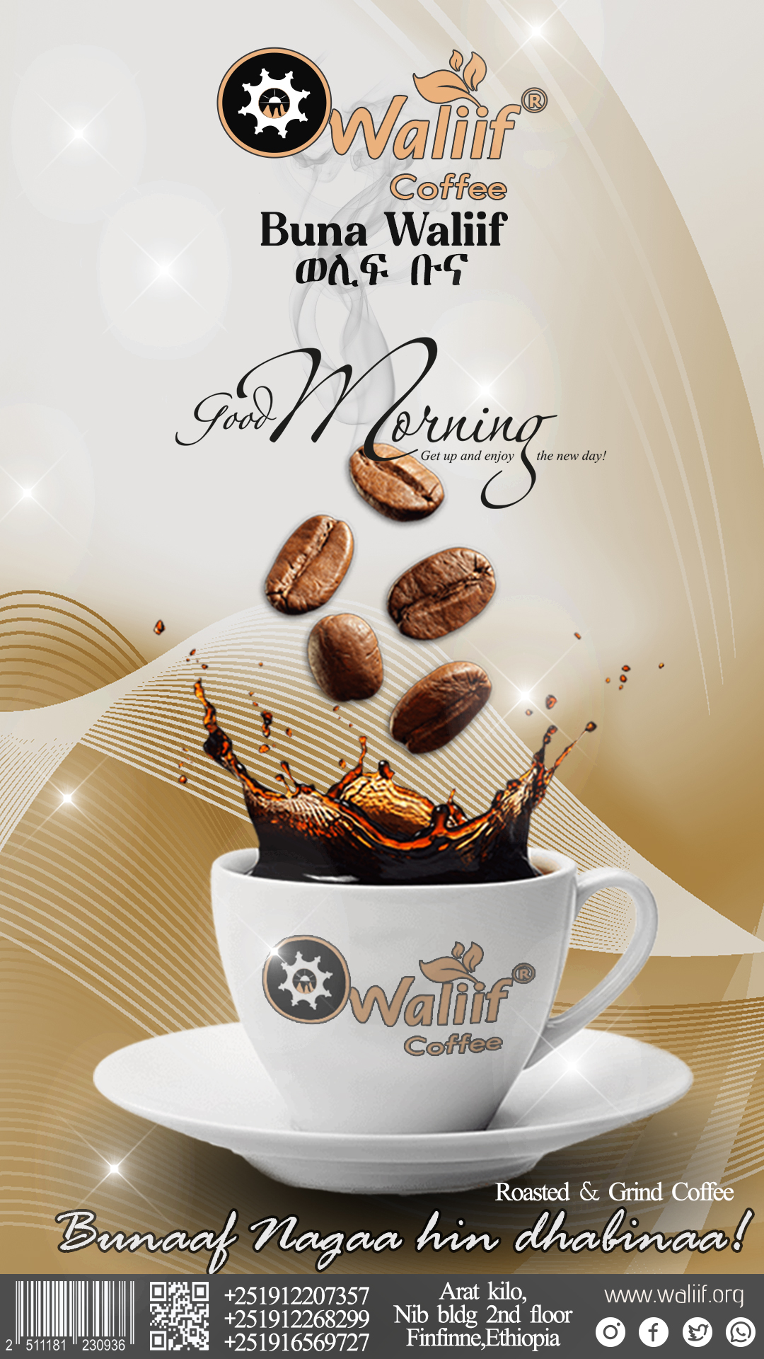 Read more about the article May your Monday be filled with motivation, productivity, and the energy to conquer any challenges that come your way. Start the week with a positive mindset and let success be your constant companion. Happy Monday! #waliif_coffee #waliif_tea
